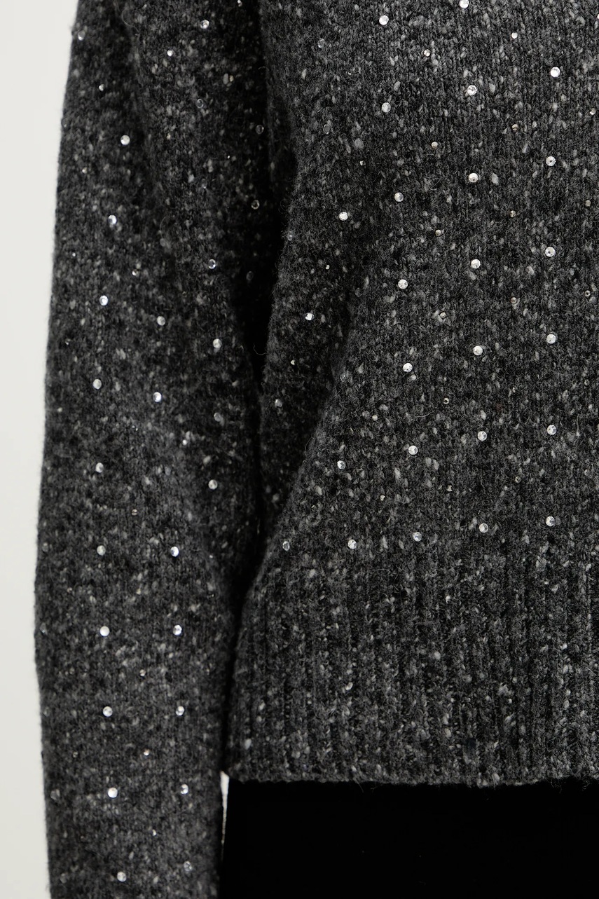 Πουλόβερ με προσθήκη μαλλιού Pinko χρώμα: γκρι, 105684 A2U4 φωτογραφία