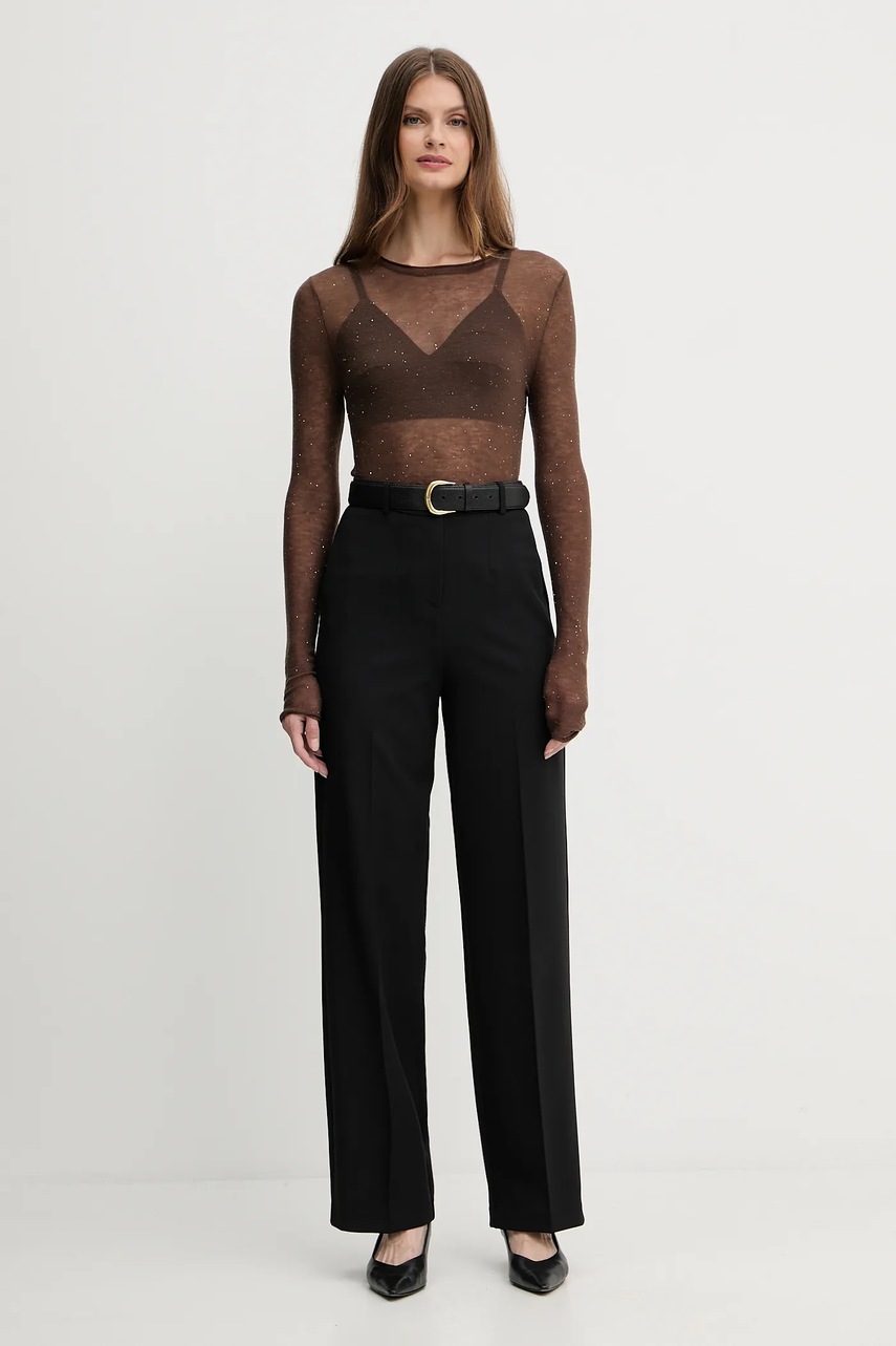 Свитер из льна Pinko цвет коричневый лёгкий 105398 A2PM