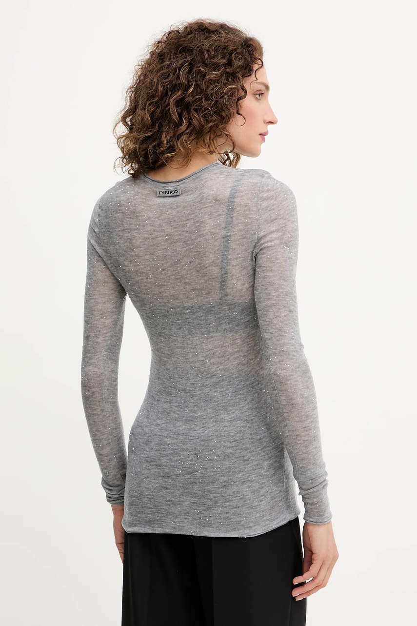 Μάλλινο πουλόβερ Pinko χρώμα: γκρι, 105398 A2PM φωτογραφία