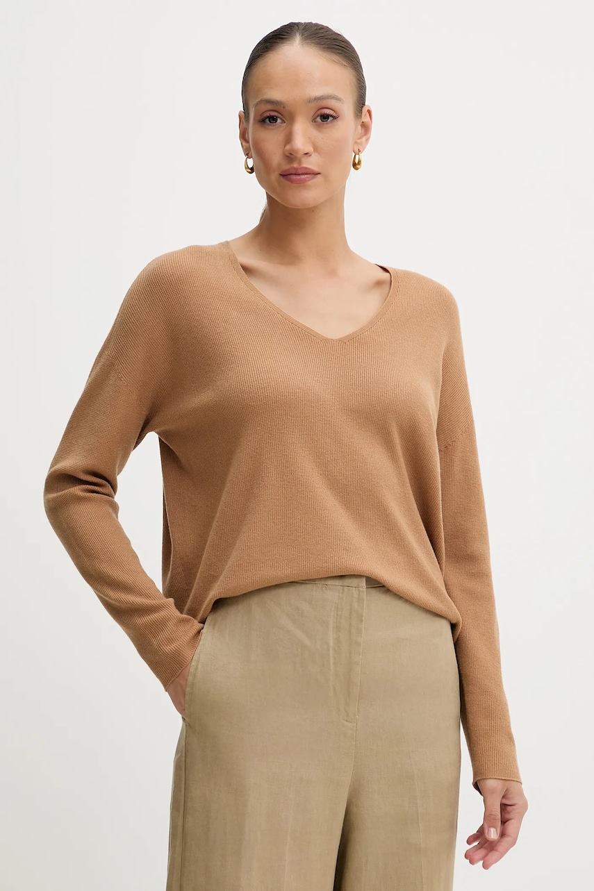 OUI pulover culoarea maro, 93708