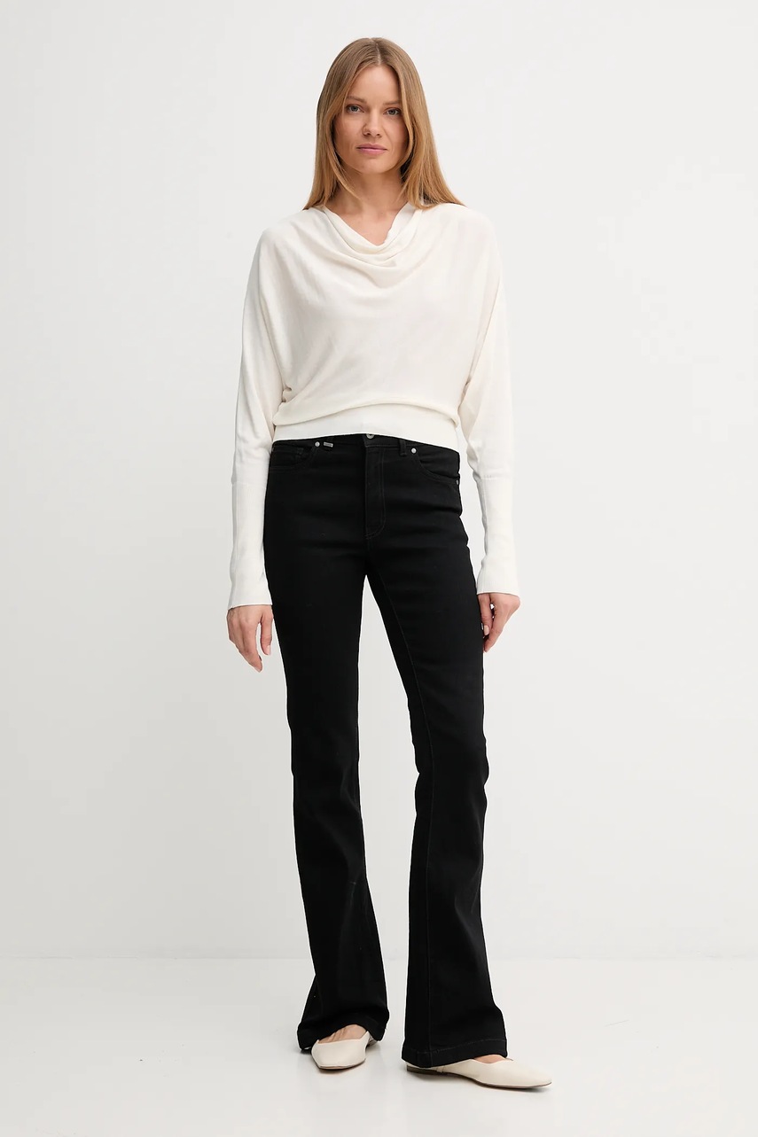 Свитер с шелком United Colors of Benetton цвет бежевый лёгкий 1ZRED10E8