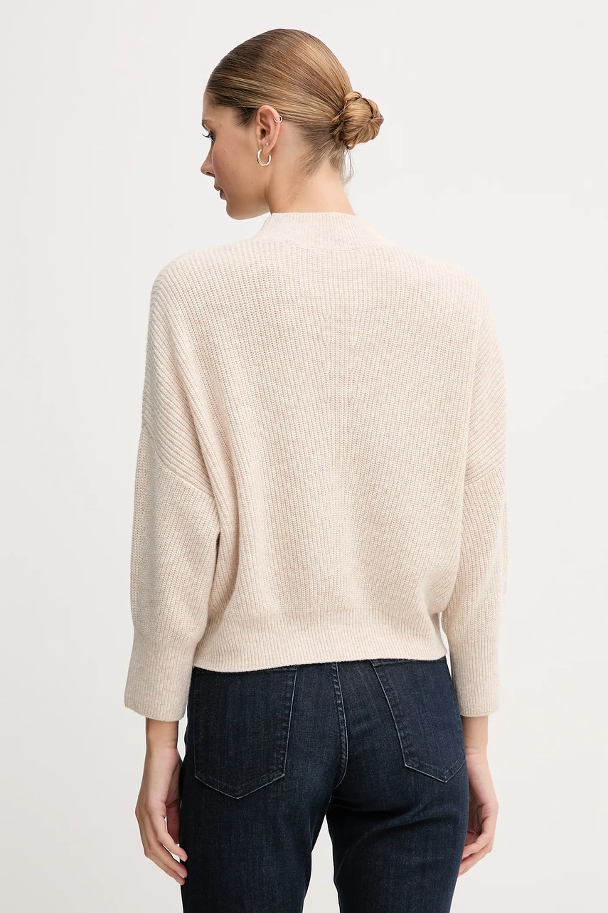 Πουλόβερ με προσθήκη μαλλιού OUI χρώμα: μπεζ, 94268 φωτογραφία