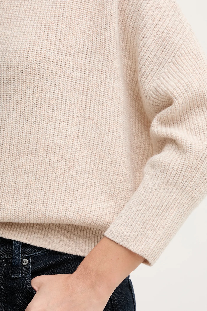 Πουλόβερ με προσθήκη μαλλιού OUI χρώμα: μπεζ, 94268 φωτογραφία