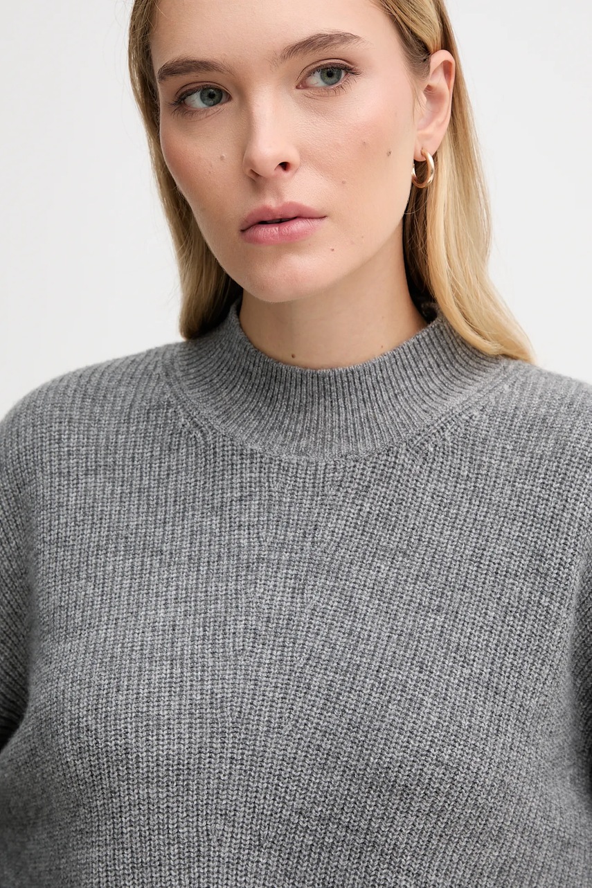 Πουλόβερ με προσθήκη μαλλιού OUI χρώμα: γκρι, 94268 φωτογραφία