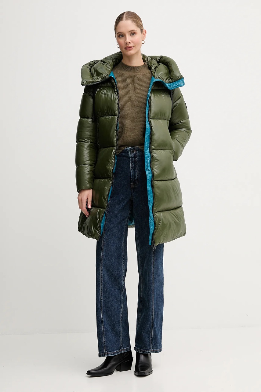 Свитер с добавлением шерсти OUI цвет зелёный с гольфом 94268