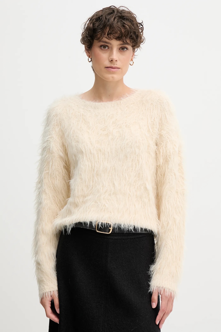 OUI pulover culoarea bej, 86064 OUI pulover culoarea bej, 86064