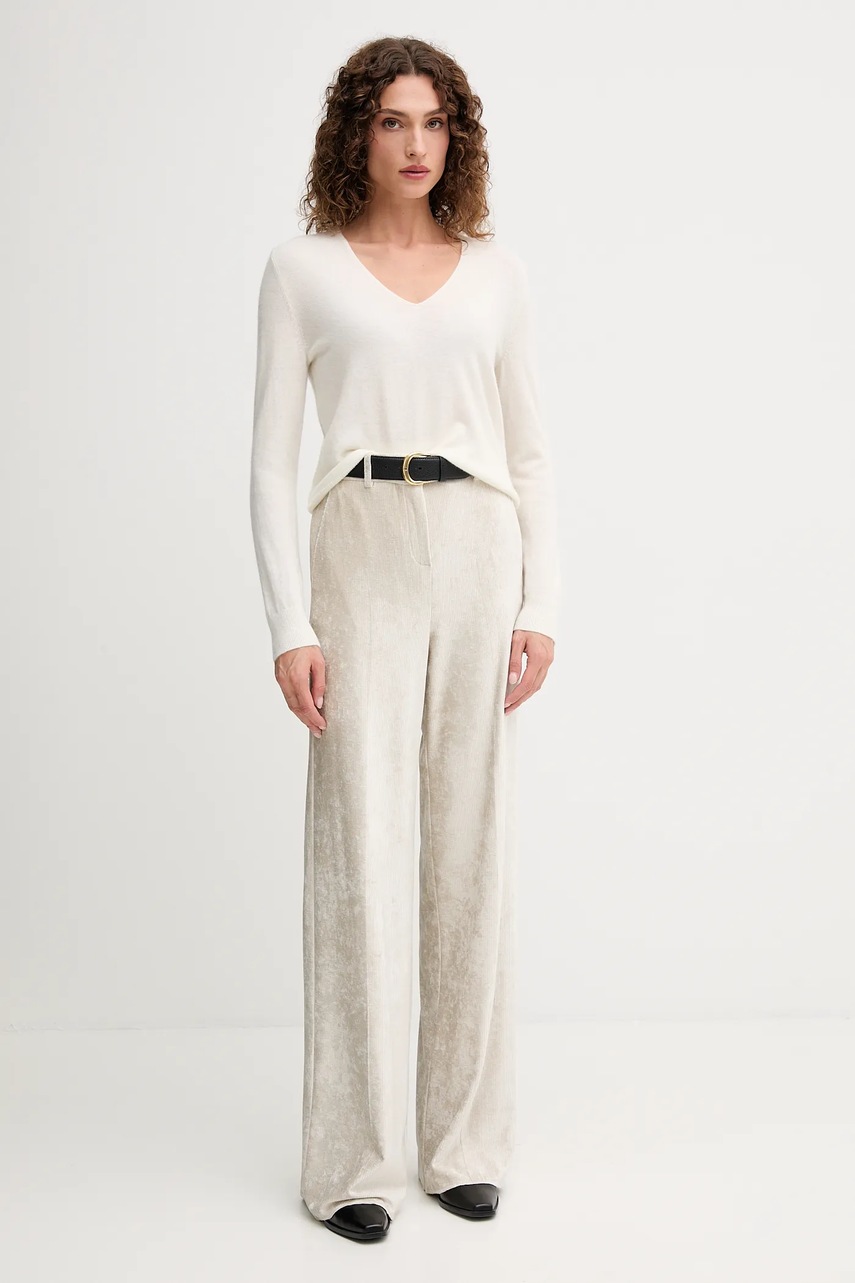 Шерстяной свитер United Colors of Benetton цвет бежевый лёгкий 1002D401Y