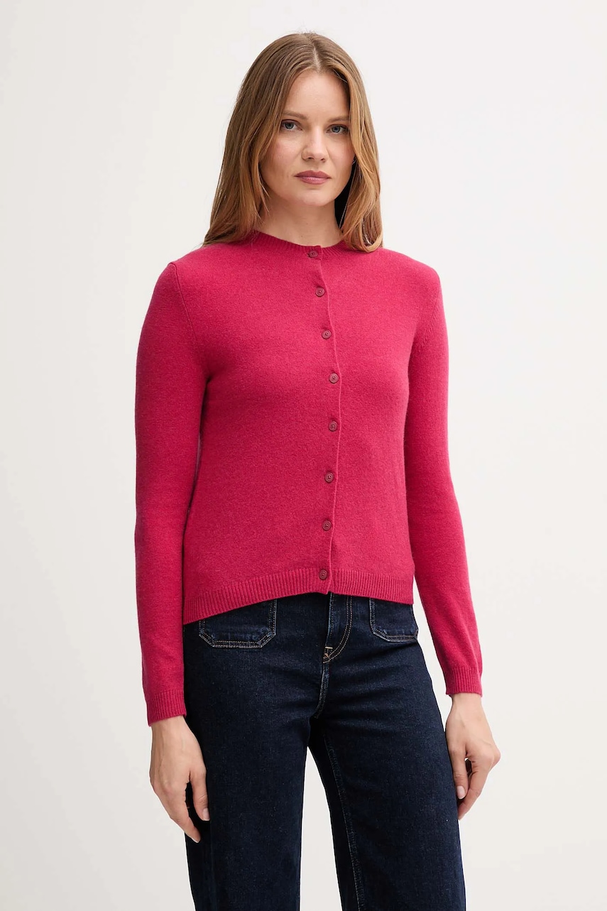United Colors of Benetton cardigan din amestec de lână culoarea roz, light, 102HD502B