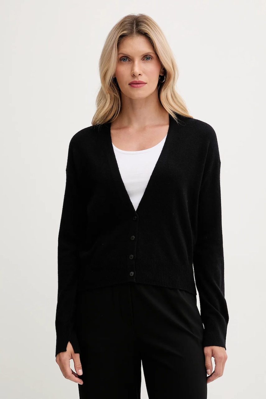 United Colors of Benetton cardigan din amestec de lână culoarea negru, light, 102HD6052
