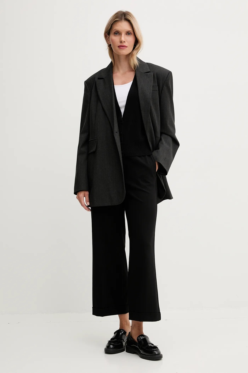 Кардиган с добавлением шерсти United Colors of Benetton цвет чёрный лёгкий 102HD6052