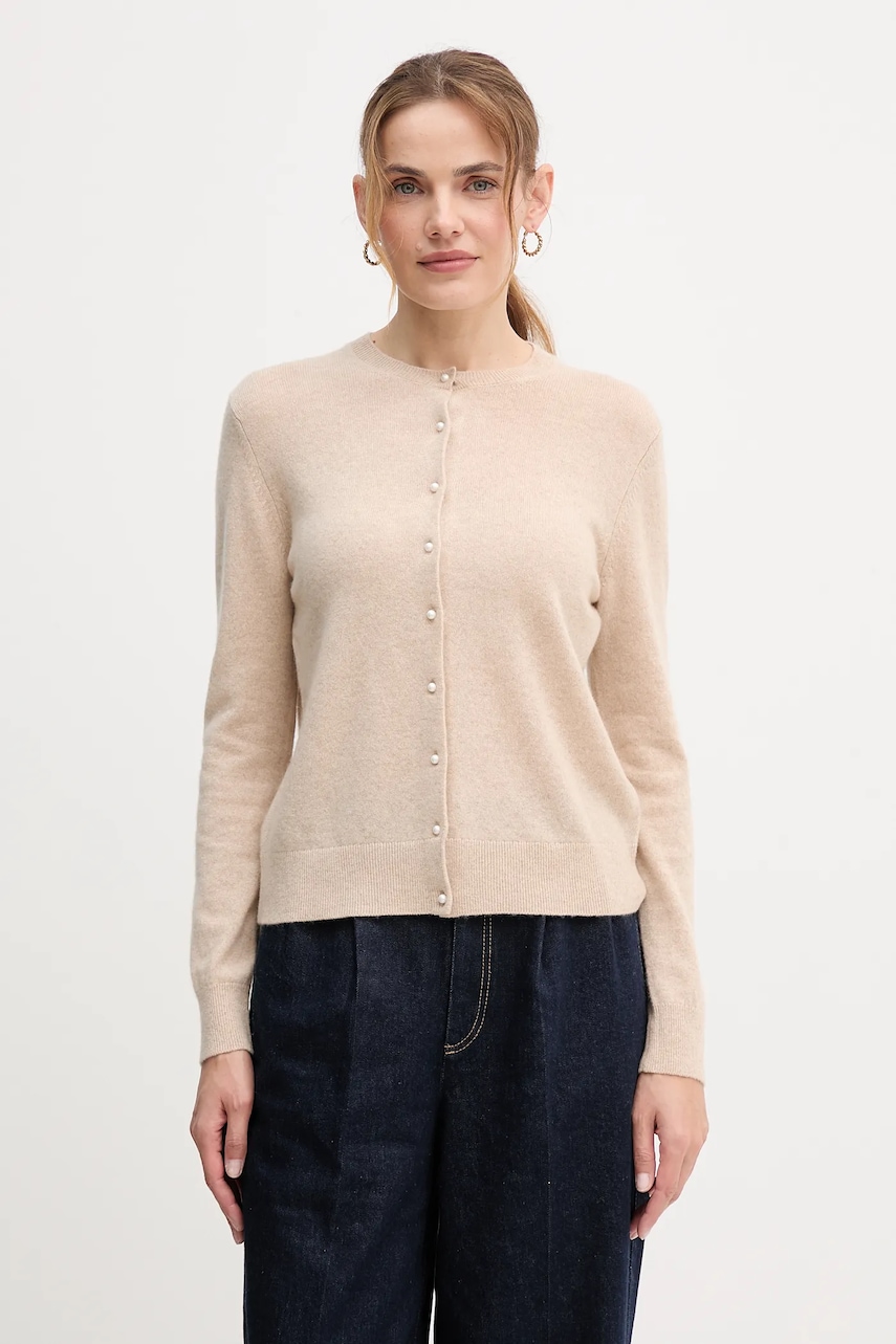 United Colors of Benetton cardigan din cașmir culoarea bej, 1033D502A