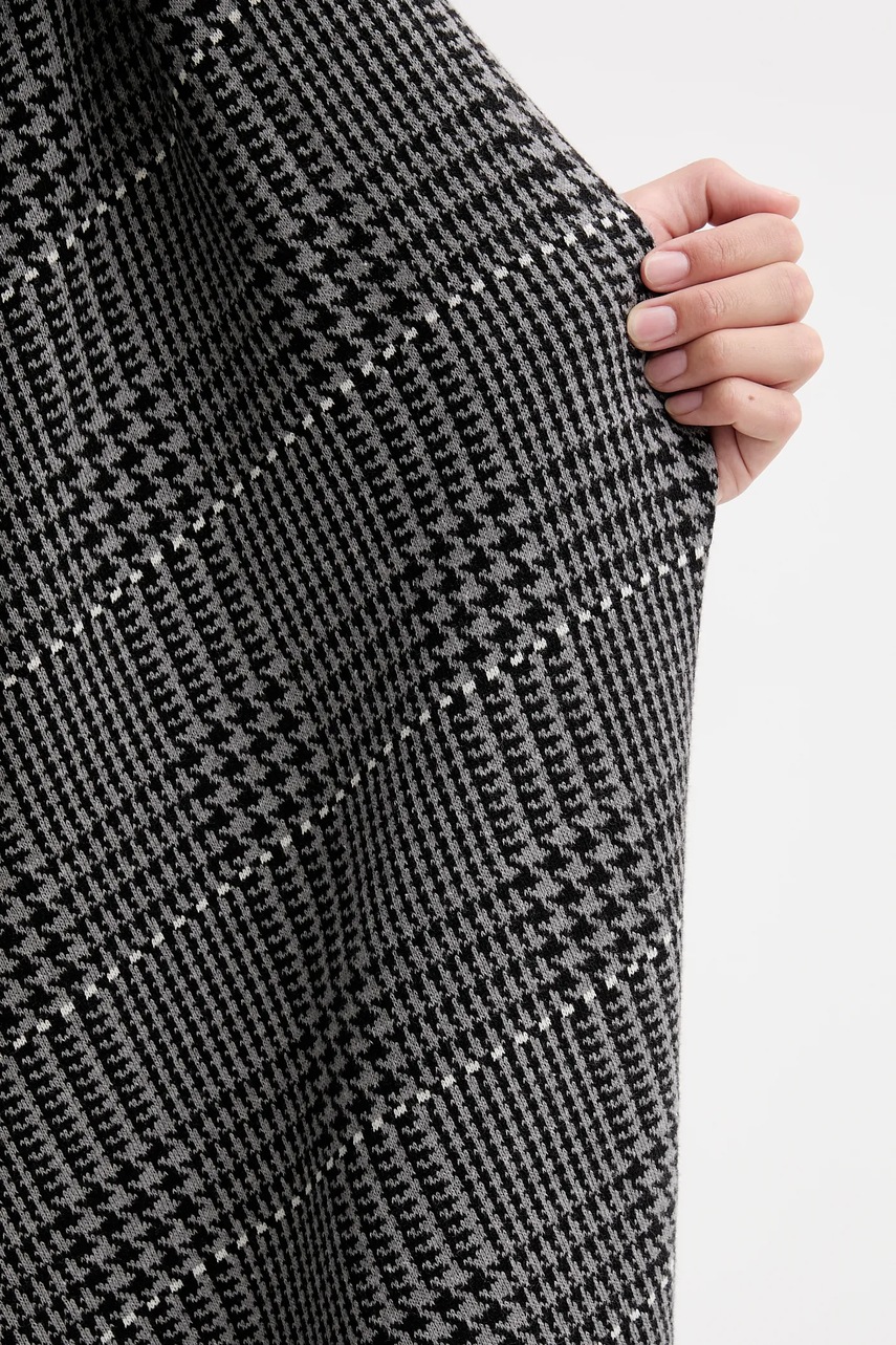 Πόντσο με προσθήκη μαλλιού, διπλής όψης United Colors of Benetton χρώμα: γκρι, 112HEU01N φωτογραφία