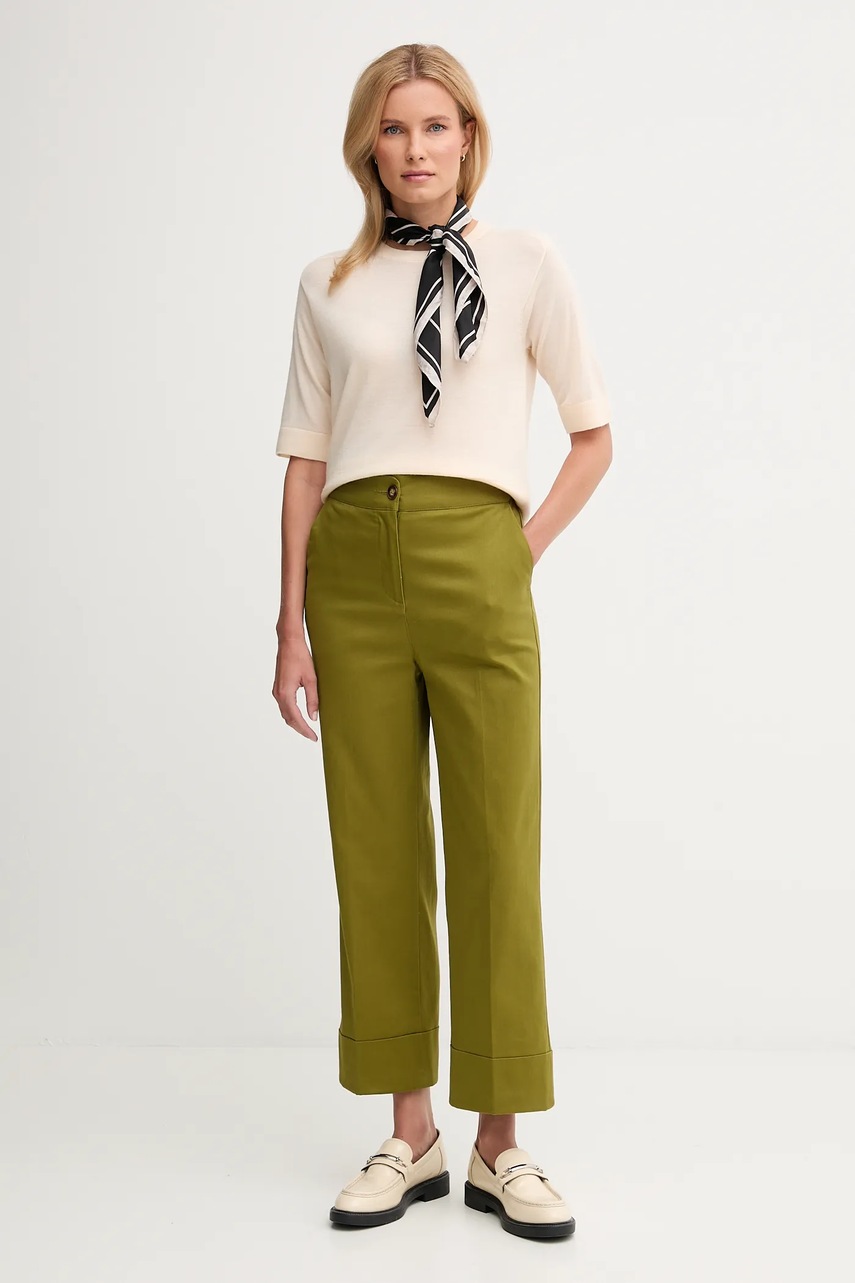 Шерстяной свитер United Colors of Benetton цвет бежевый лёгкий 11AHD10E6