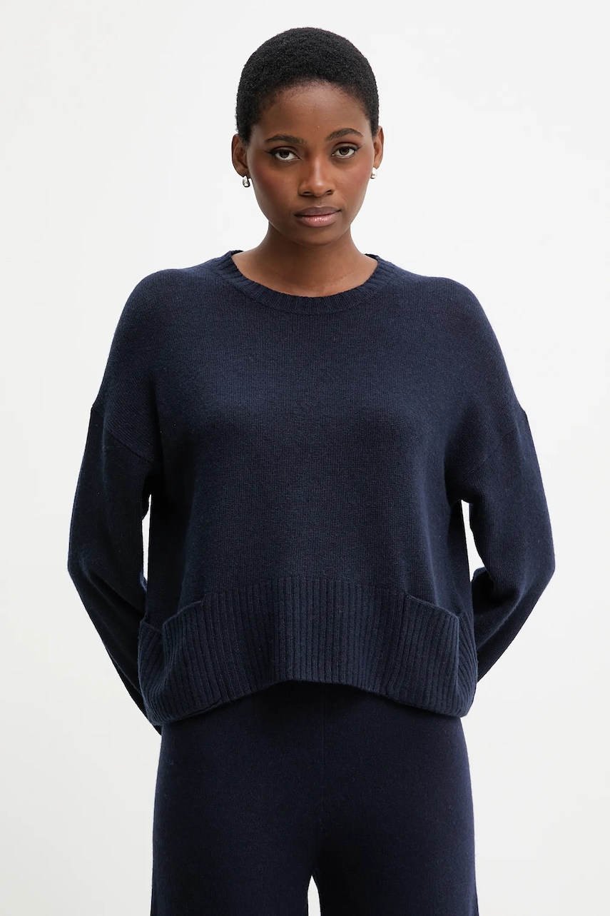 United Colors of Benetton pulover din amestec de lână culoarea bleumarin, light, 126WD10E4