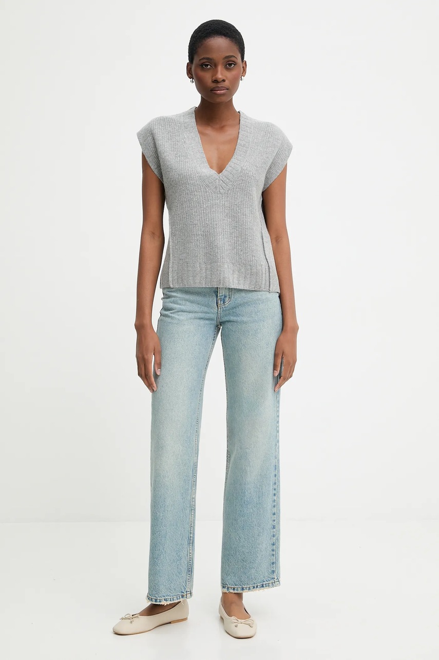 Жилет с добавлением шерсти United Colors of Benetton цвет серый  126WD4033