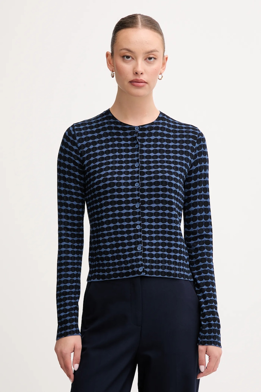 United Colors of Benetton cardigan culoarea bleumarin, light, 12F3D5028