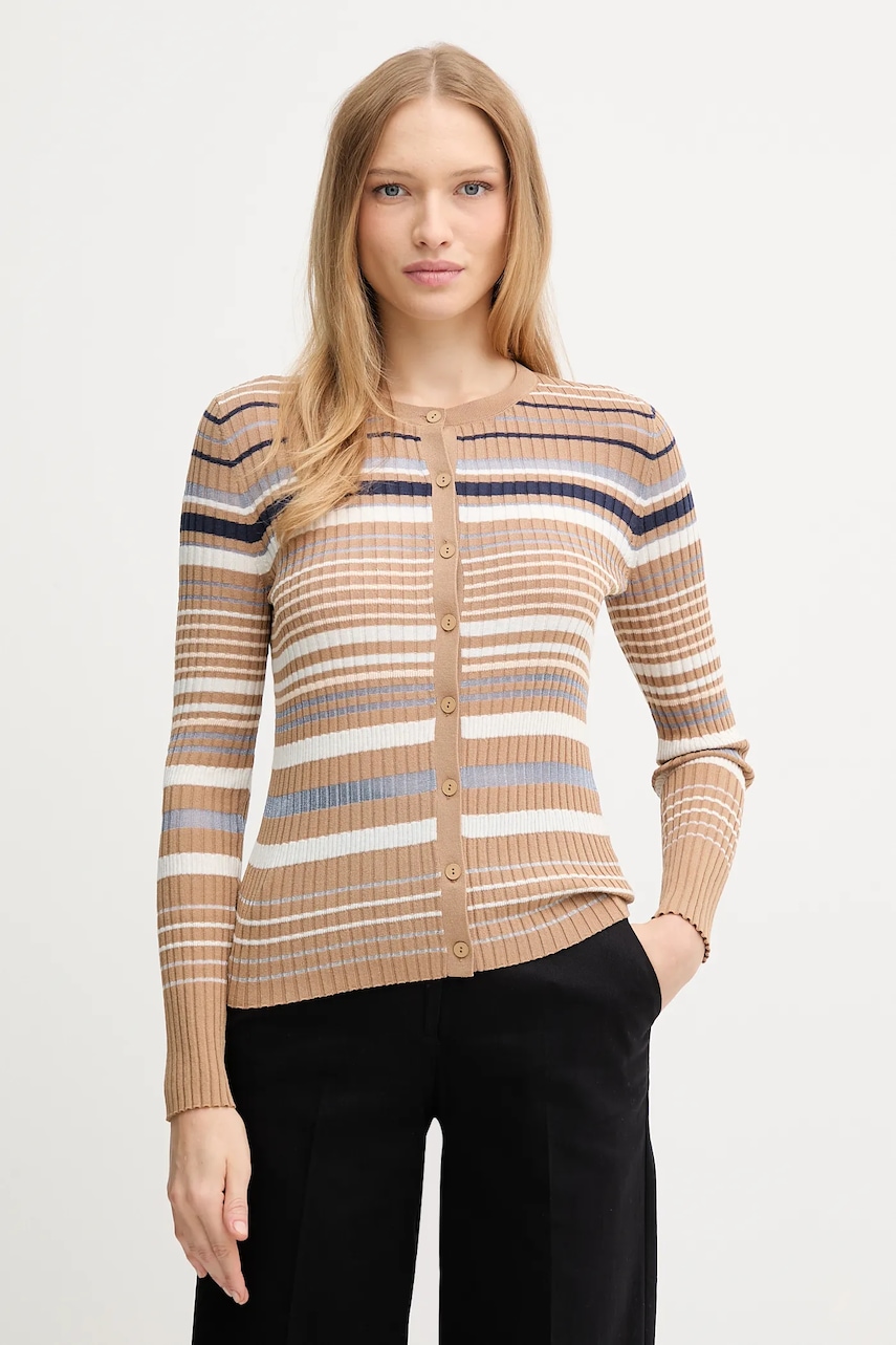 United Colors of Benetton cardigan culoarea maro, light, 1E3RE502D