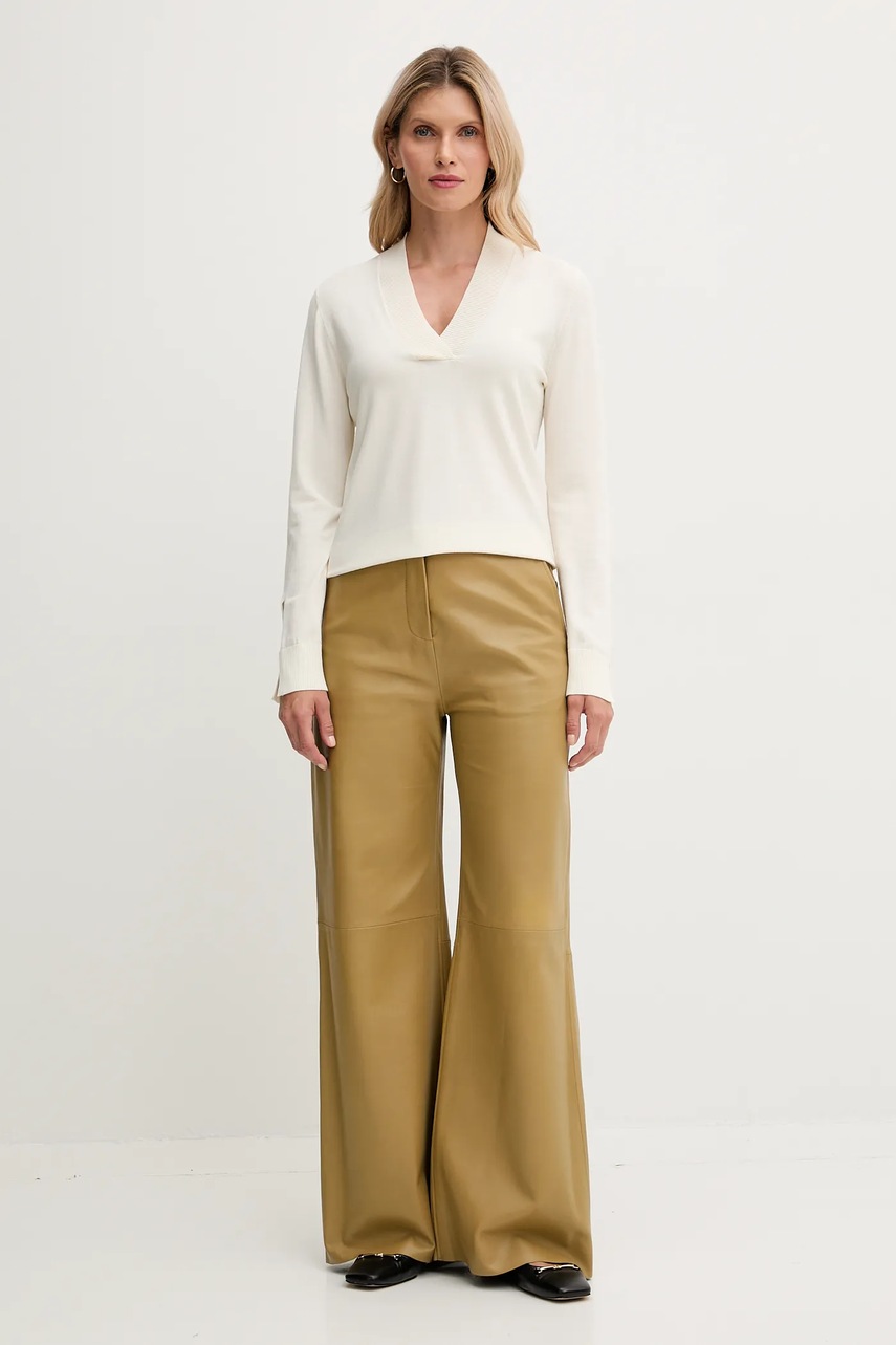 Свитер United Colors of Benetton цвет бежевый лёгкий 1W2AD4034