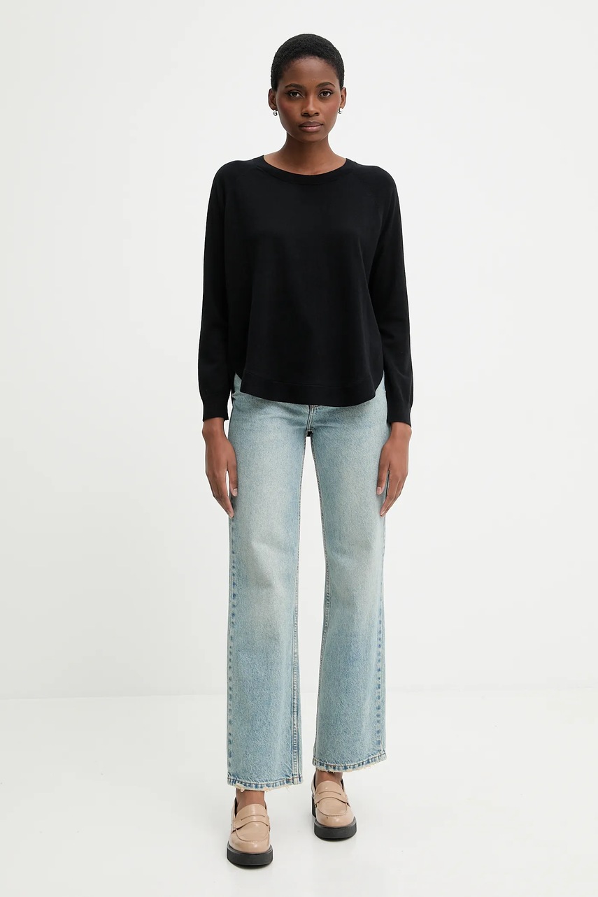 Свитер с добавлением шерсти United Colors of Benetton цвет чёрный лёгкий 1Y6SD10EG