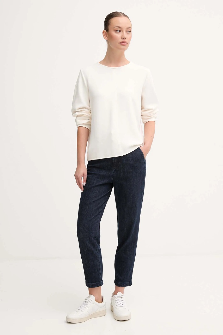 Кофта United Colors of Benetton цвет бежевый однотонная 3QAFD10AU