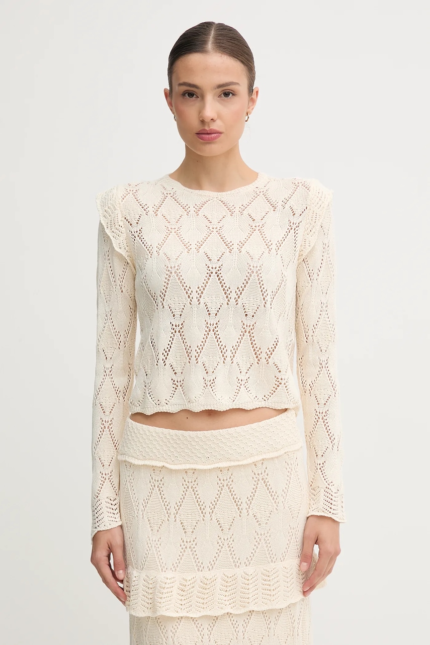 Hoss Intropia pulover culoarea bej, light, 6312162