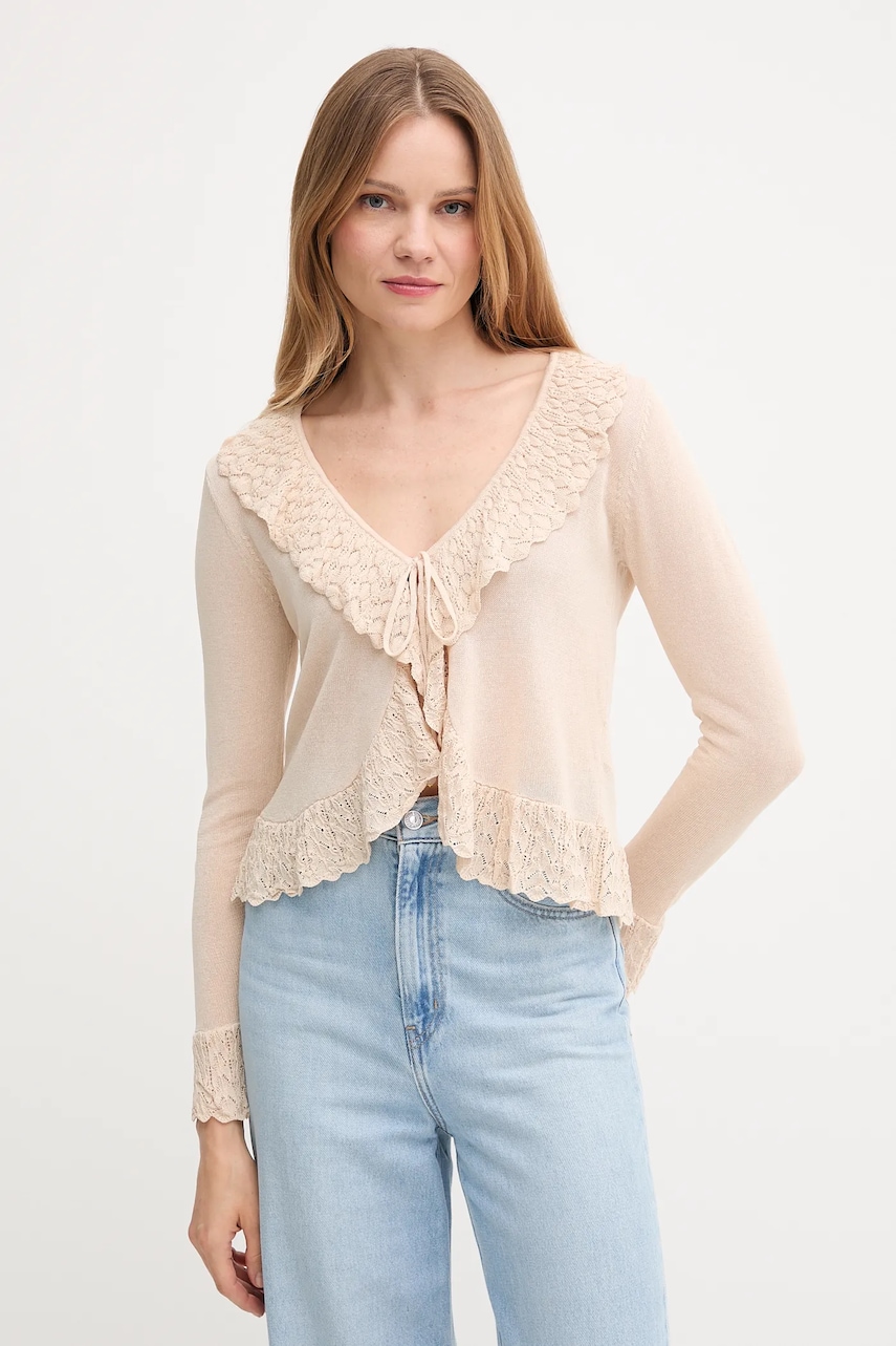 Hoss Intropia cardigan de in culoarea bej, light, 6312161