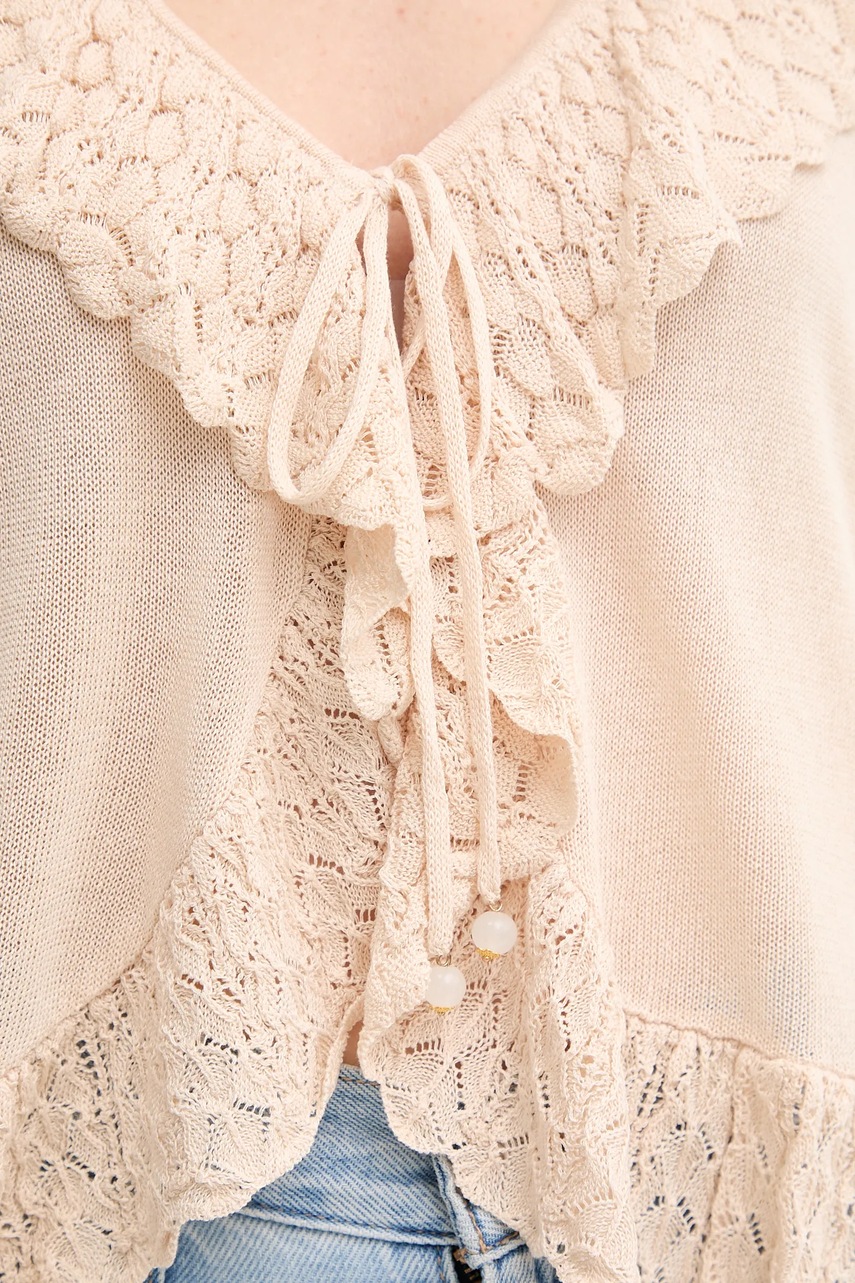 Ζακέτα με προσθήκη λινού Hoss Intropia χρώμα: μπεζ, 6312161 φωτογραφία