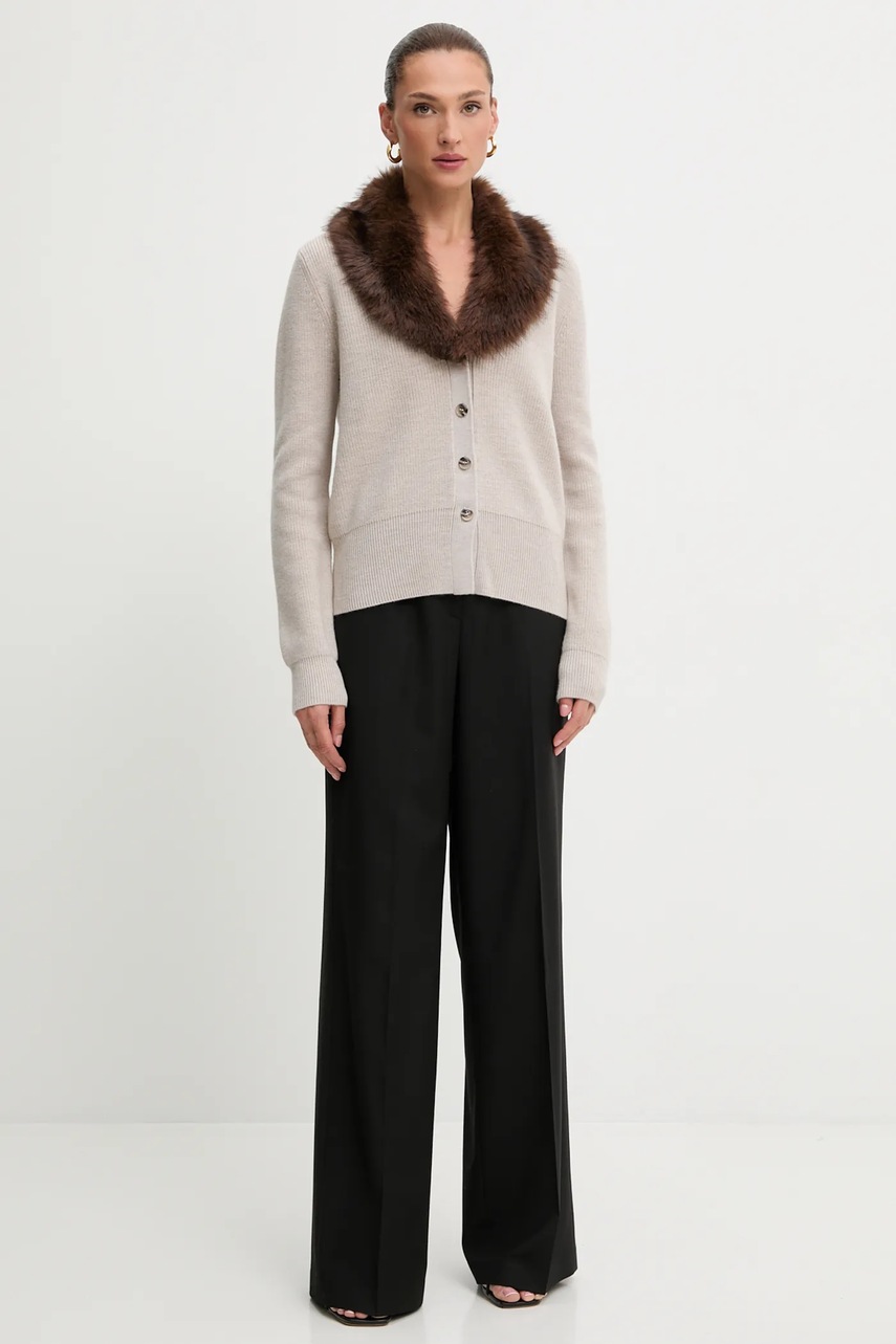 Шерстяной кардиган Blugirl Blumarine цвет бежевый RF5050.MA500