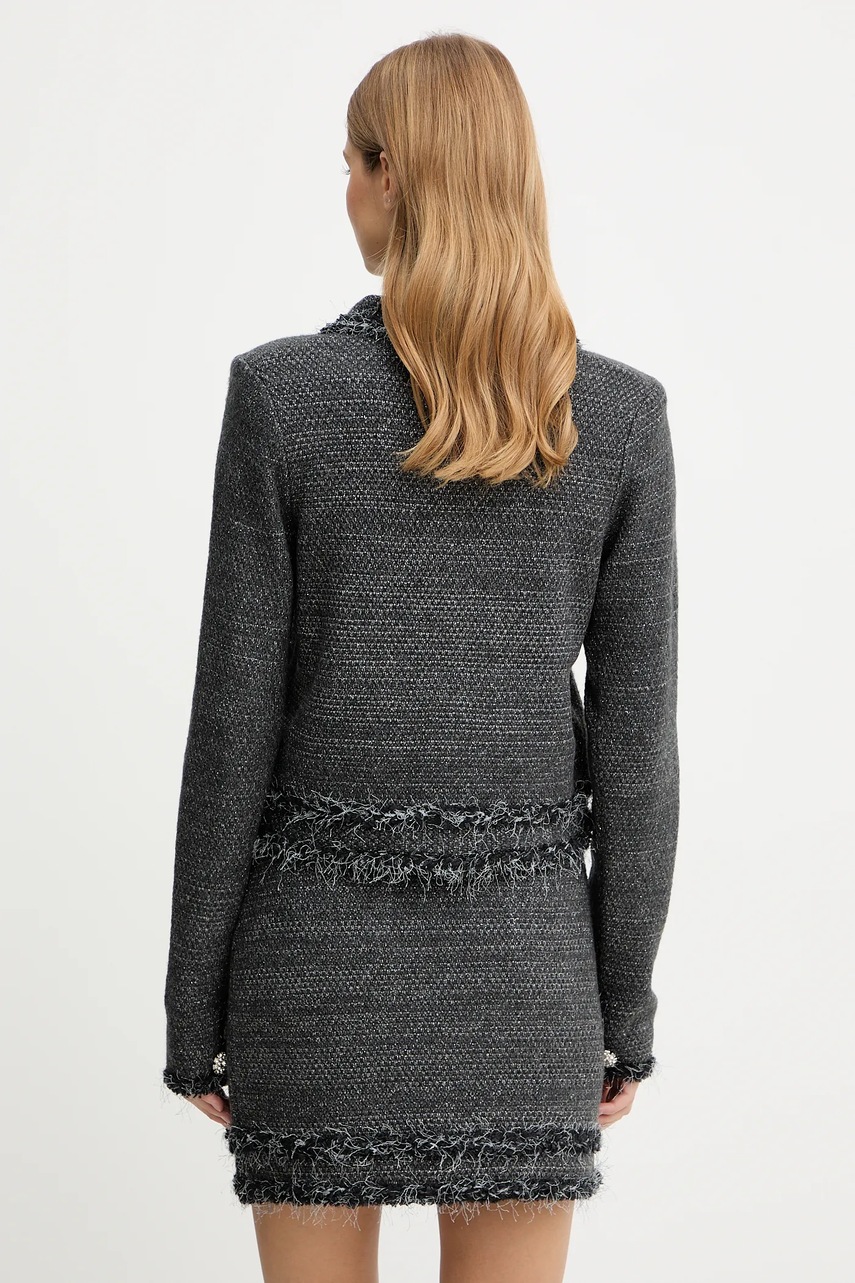 Πλεκτή ζακέτα Blugirl Blumarine χρώμα: μαύρο, RF5152.MA950 φωτογραφία