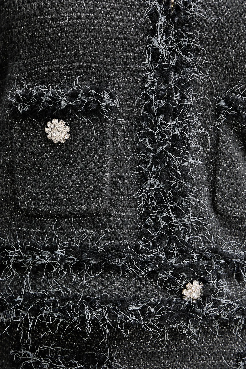 Πλεκτή ζακέτα Blugirl Blumarine χρώμα: μαύρο, RF5152.MA950 φωτογραφία