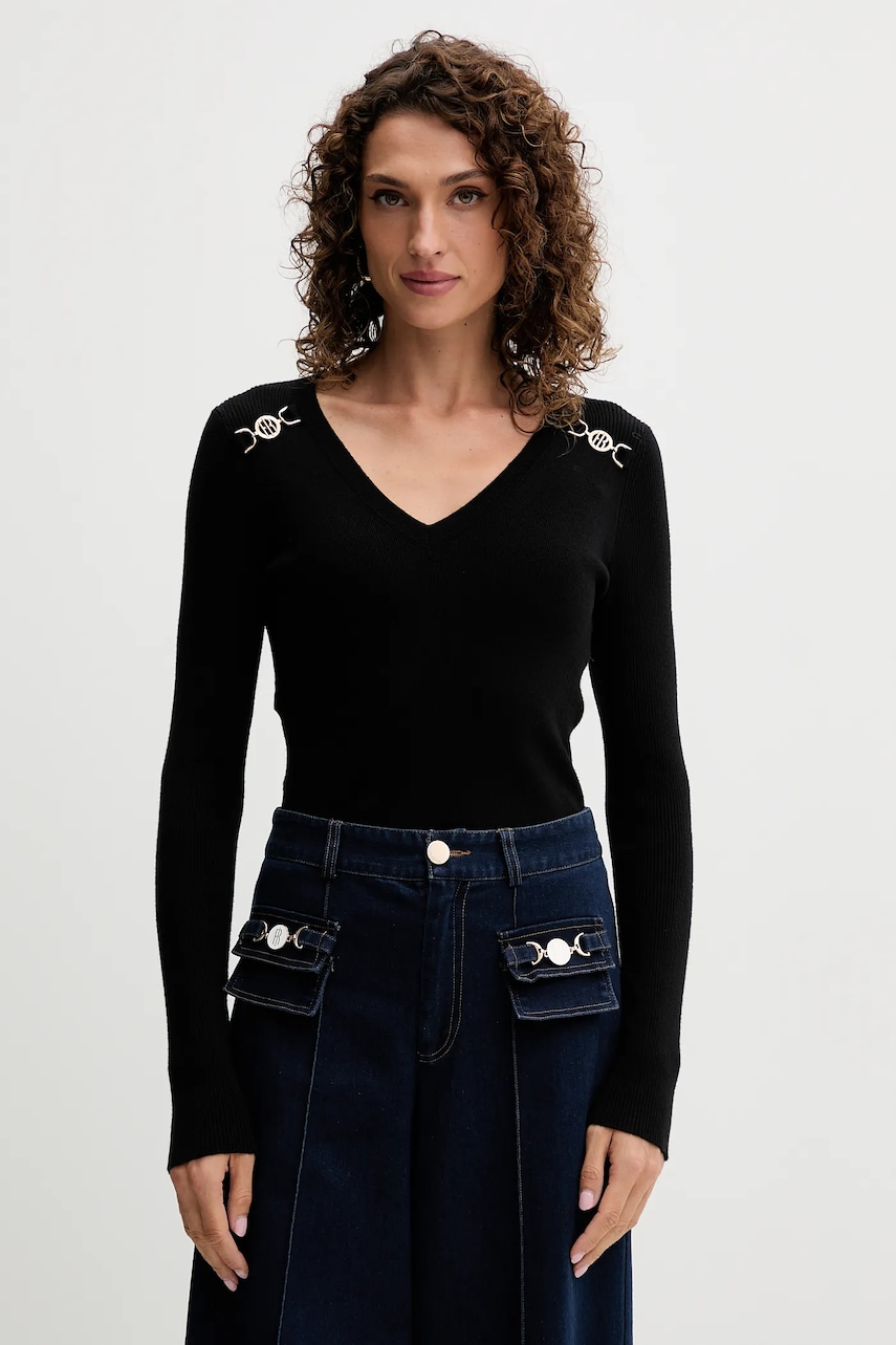 Fracomina pulover culoarea negru, light, FR25WT7025K43301