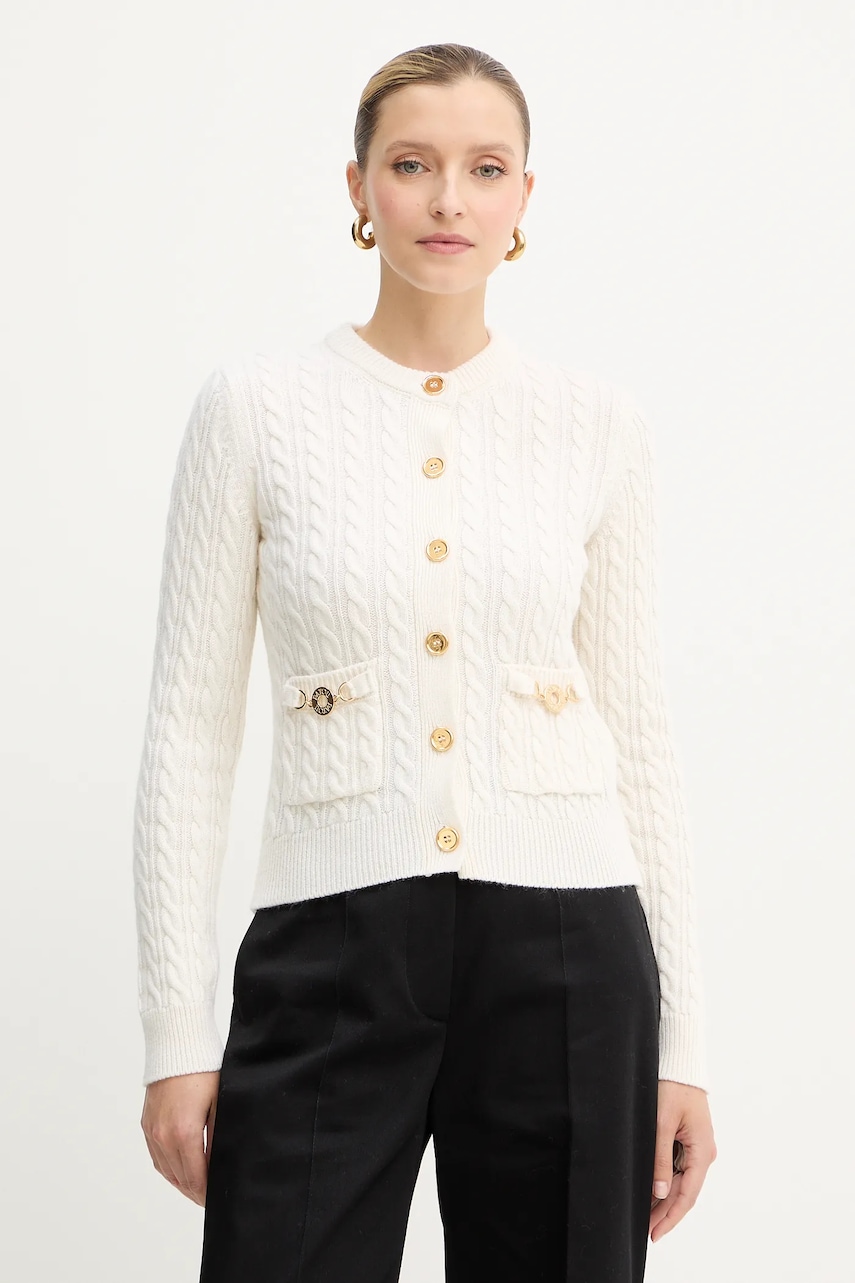 Patou cardigan din lână culoarea bej, light, KN2608041