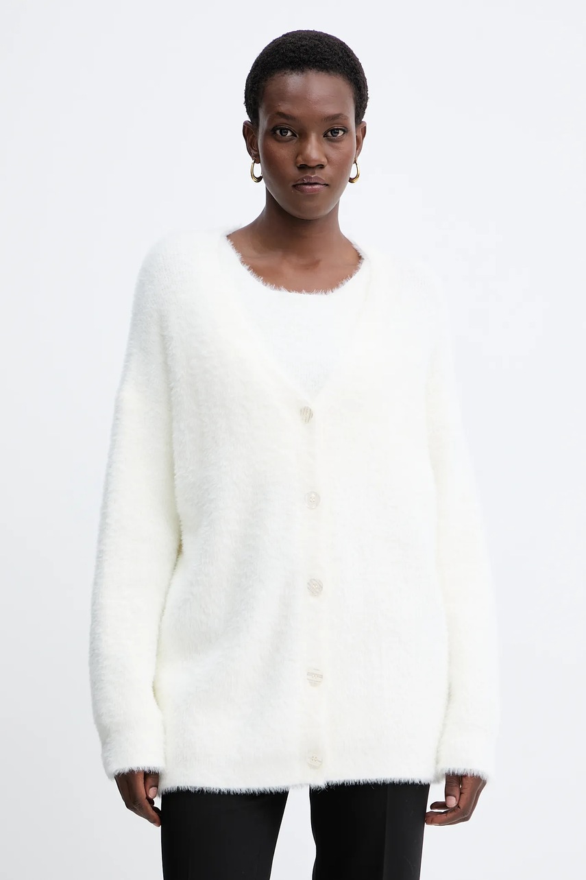 Levně Kardigan Guess HAILEY dámský, béžová barva, O5BR02 Z1282