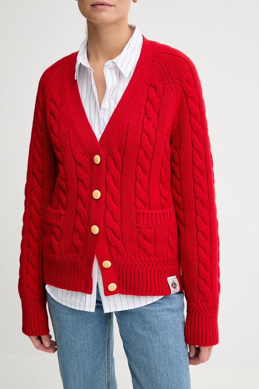 Vlněný kardigan Bally (obrázek 5)