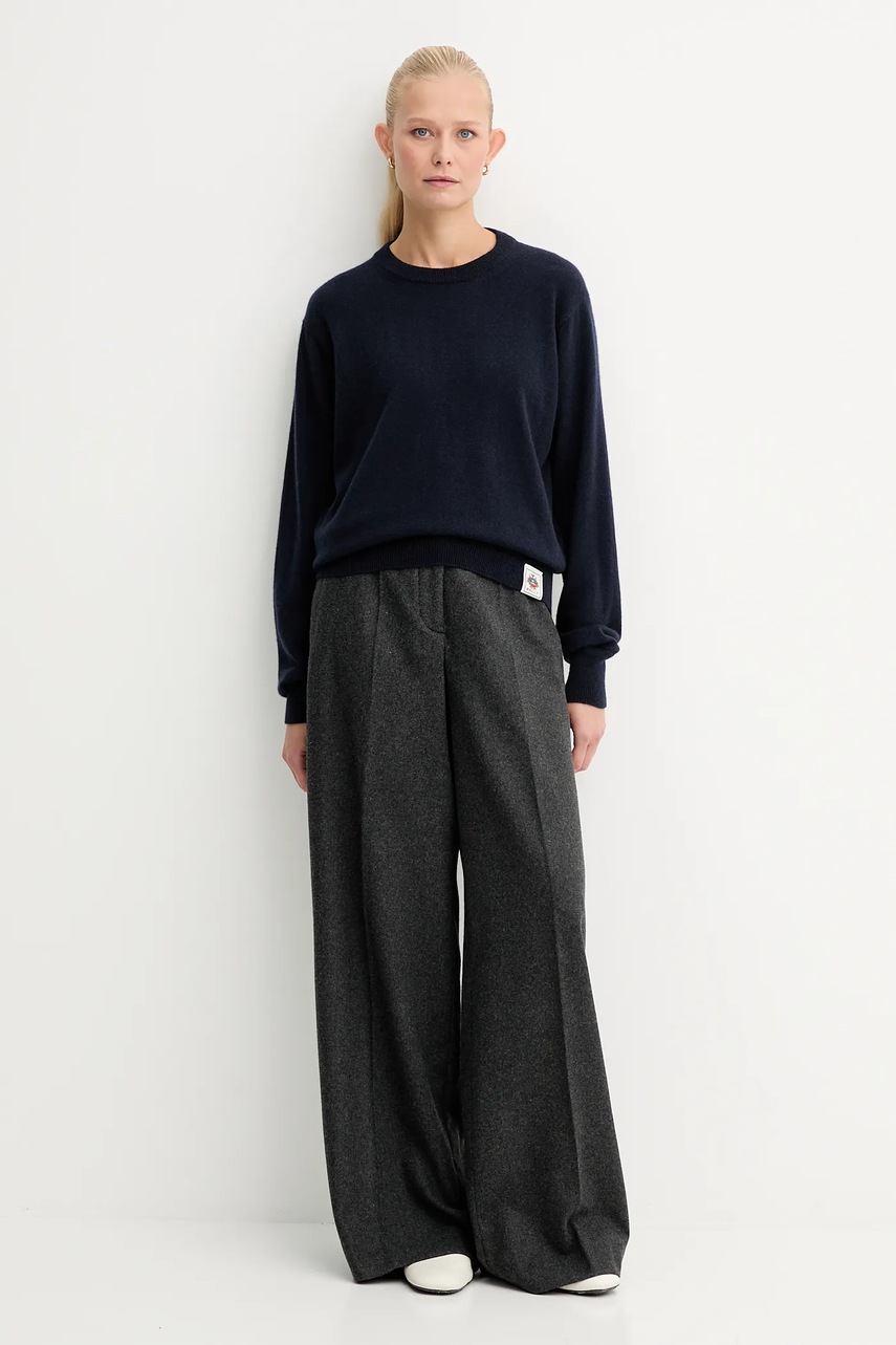 Кашемировый свитер Bally цвет синий лёгкий WKN0BA