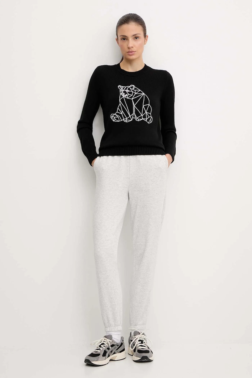 Levně Svetr EA7 Emporio Armani dámský, černá barva, AF17574.7W000700