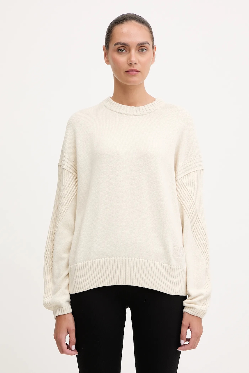 Napapijri pulover D-Sarca culoarea bej, light, NP0A892CN1J1