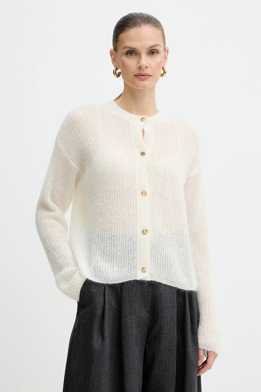MM cardigan din amestec de lână MEANDRO culoarea bej, 2526346028600