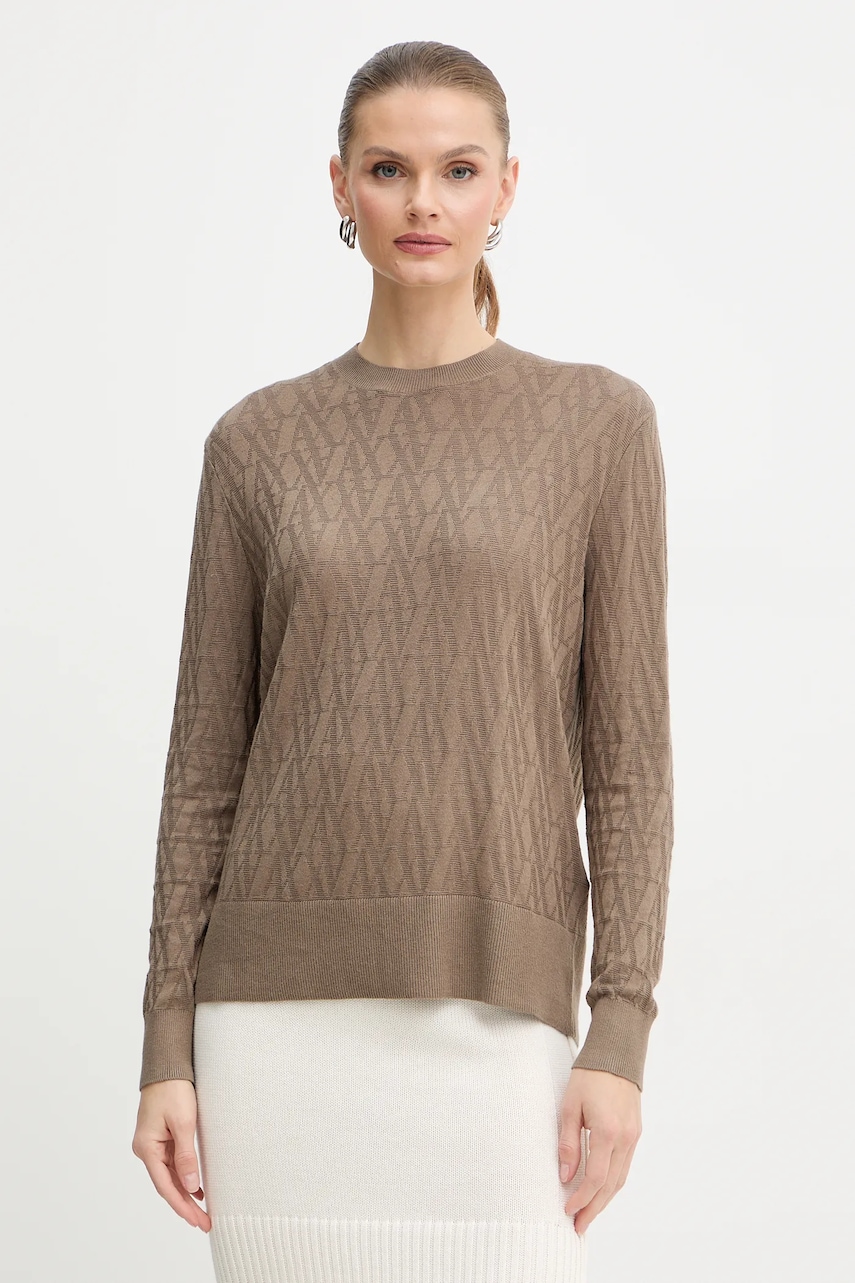 Armani Exchange pulover culoarea maro, light, XW001317 AF16619