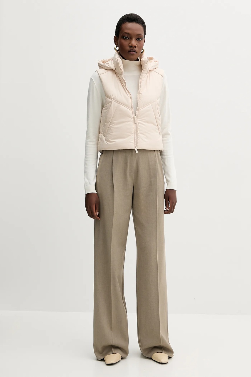 Свитер с шелком Weekend Max Mara KIKU цвет бежевый лёгкий с гольфом 2525366012600