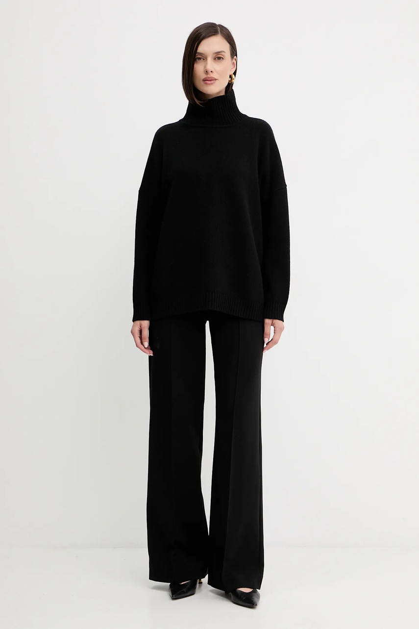 Шерстяной свитер Weekend Max Mara BORGIA цвет чёрный с гольфом 2525366112600