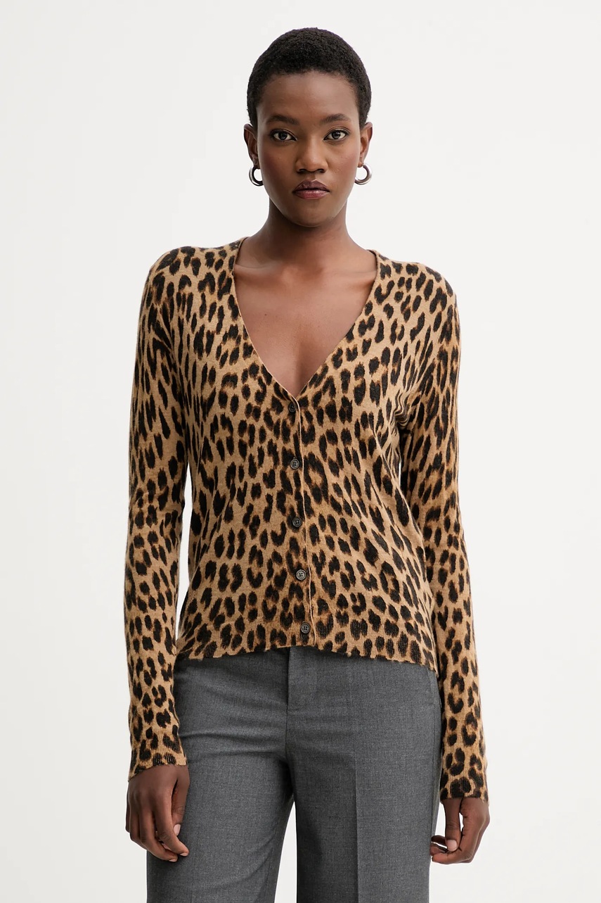 ZADIG&VOLTAIRE cardigan din cașmir culoarea maro, light, KWCA01643