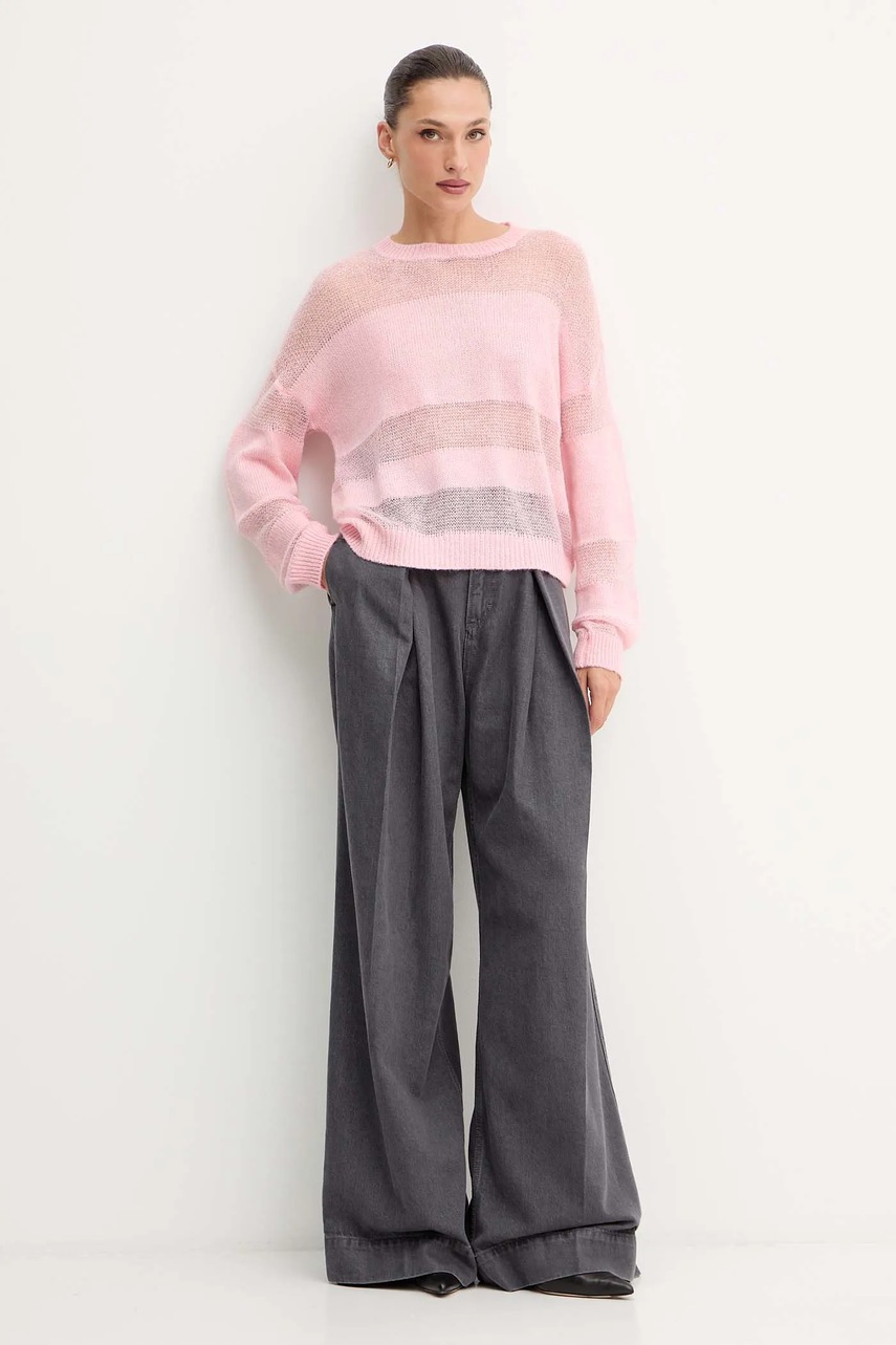 Свитер с добавлением шерсти Patrizia Pepe цвет розовый лёгкий 2K0335 K296