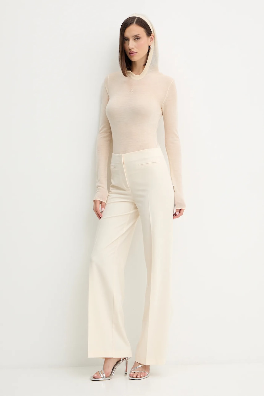 Шерстяное боди Patrizia Pepe цвет бежевый лёгкое 2K0349 K034 Шерстяное боди Patrizia Pepe цвет бежевый лёгкое 2K0349 K034