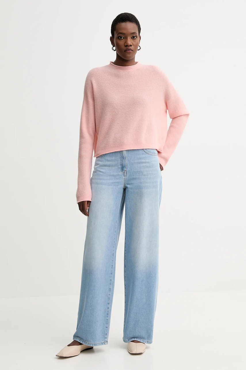 Свитер с шерстью American Vintage цвет розовый  RAX18H