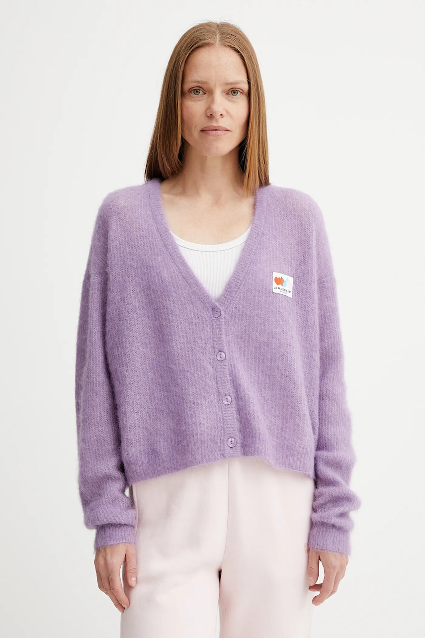American Vintage cardigan din lână culoarea violet, light, NEN19A