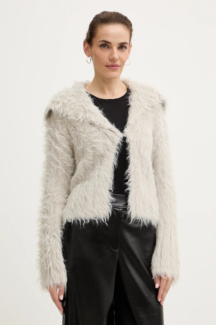 Levně Kardigan Guess LARA dámský, šedá barva, W5BR60 Z0880