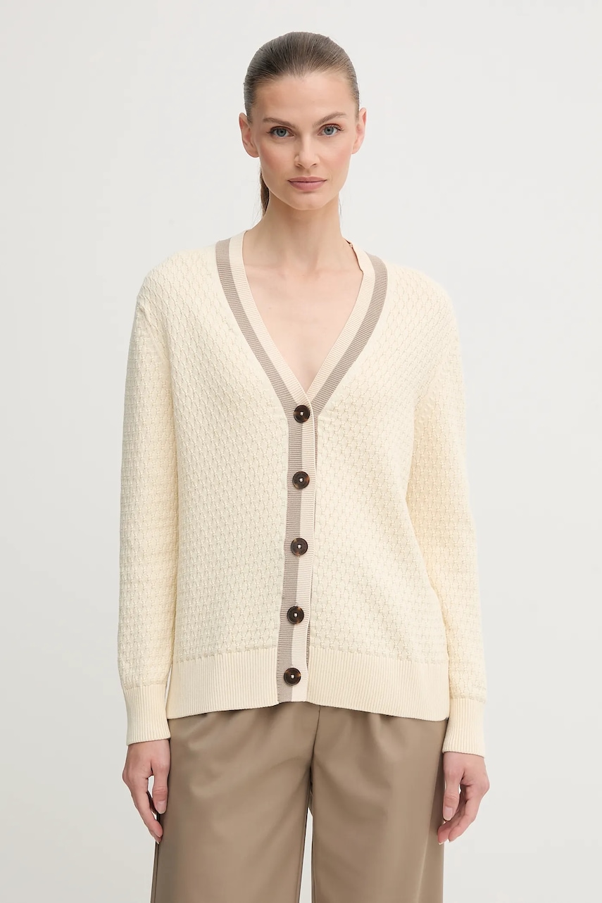 Gant cardigan culoarea bej, 4805343