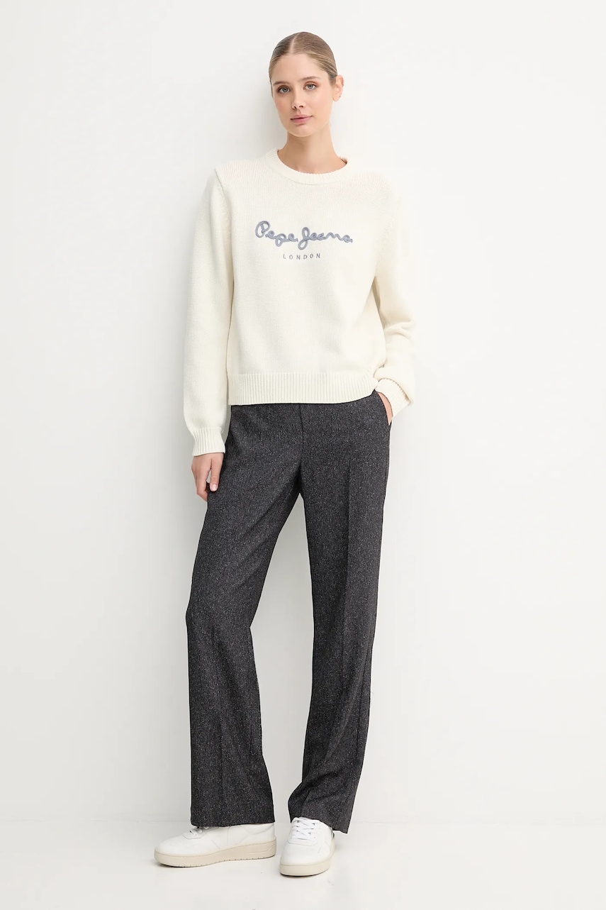 Хлопковый свитер Pepe Jeans цвет бежевый PL7000024 Хлопковый свитер Pepe Jeans цвет бежевый PL7000024