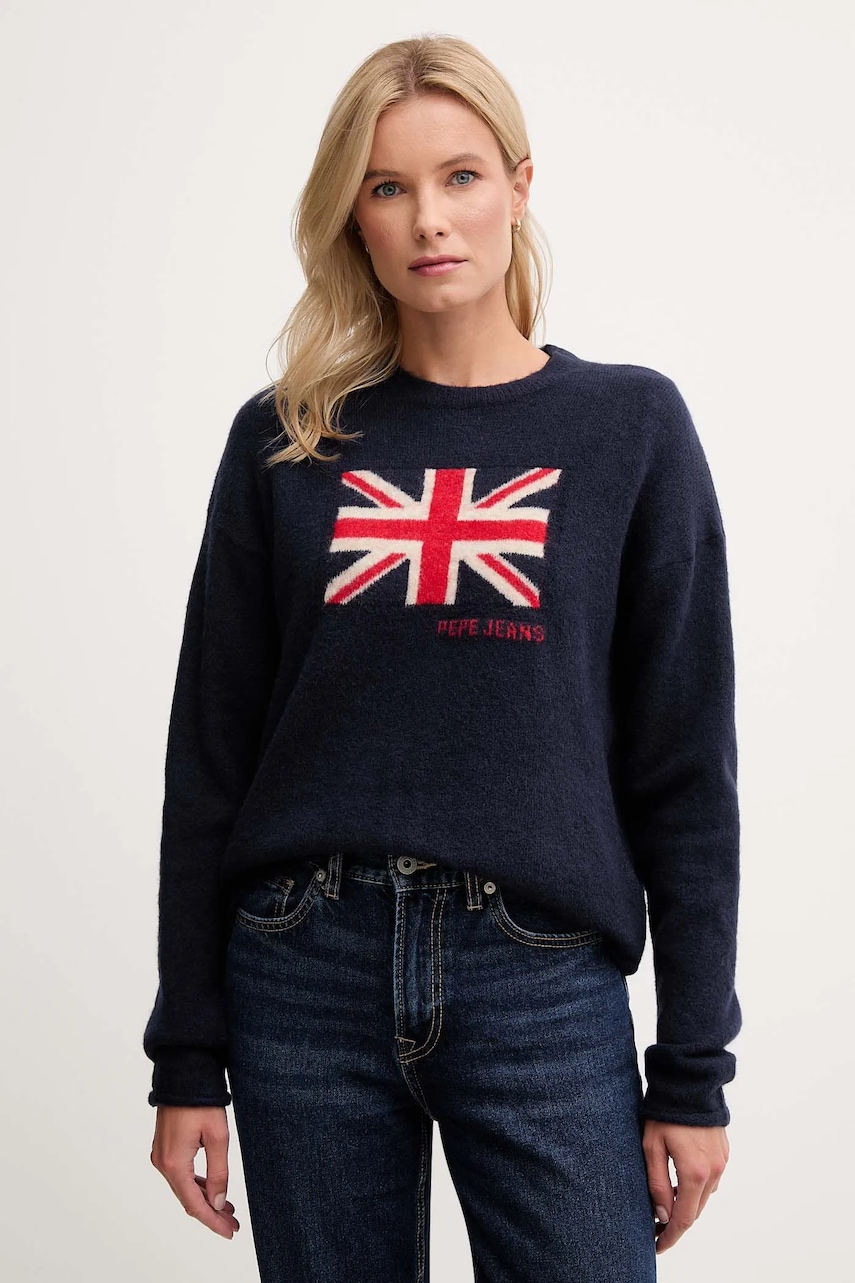 Pepe Jeans pulover culoarea bleumarin, PL7000058